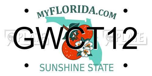 GWCT12 Florida License Plate