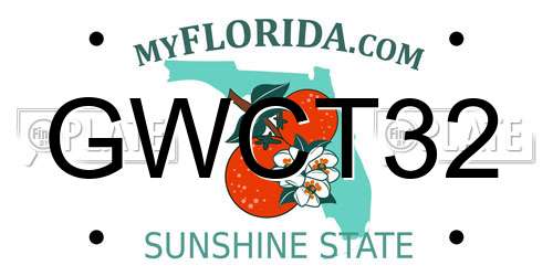 GWCT32 Florida License Plate
