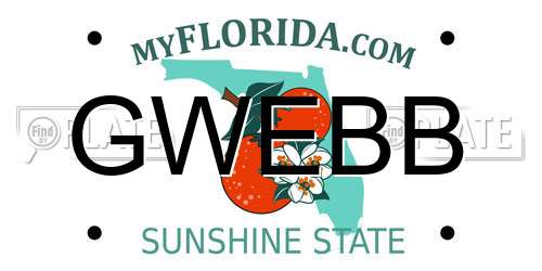GWEBB Florida License Plate
