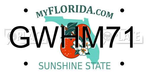 GWHM71 Florida License Plate
