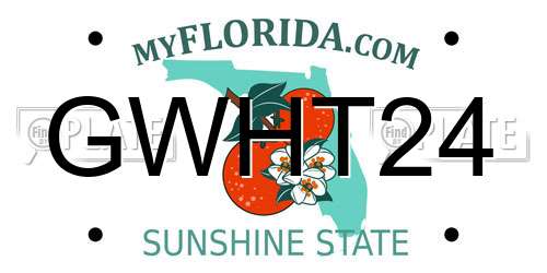 GWHT24 Florida License Plate