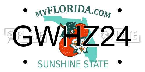 GWHZ24 Florida License Plate