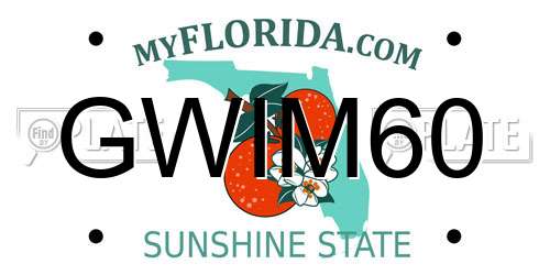 GWIM60 Florida License Plate