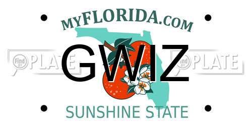 GWIZ Florida License Plate