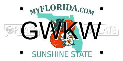 GWKW Florida License Plate