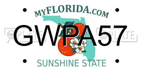 GWPA57 Florida License Plate