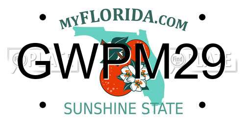 GWPM29 Florida License Plate