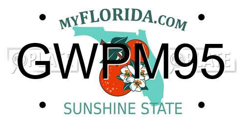 GWPM95 Florida License Plate