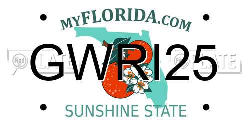 GWRI25 Florida License Plate