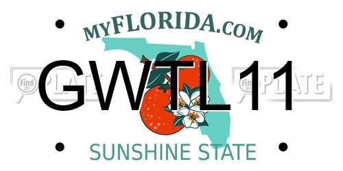 GWTL11 Florida License Plate