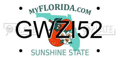 GWZI52 Florida License Plate