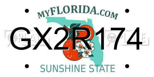 GX2R174 Florida License Plate
