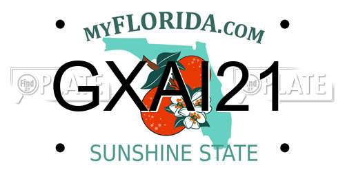 GXAI21 Florida License Plate