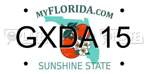 GXDA15 Florida License Plate