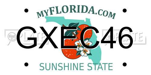 GXEC46 Florida License Plate