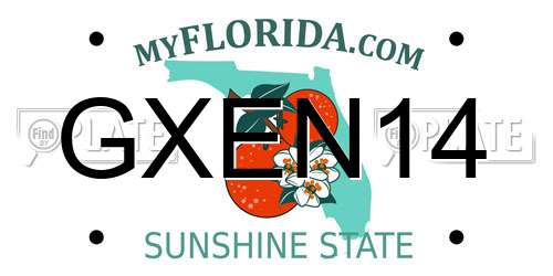 GXEN14 Florida License Plate