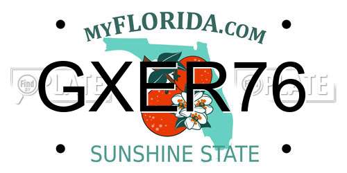 GXER76 Florida License Plate