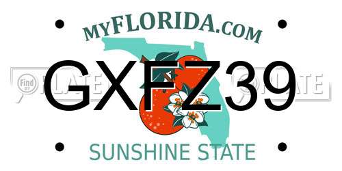 GXFZ39 Florida License Plate