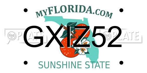 GXIZ52 Florida License Plate