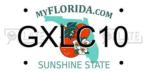 GXLC10 Florida License Plate