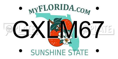 GXLM67 Florida License Plate