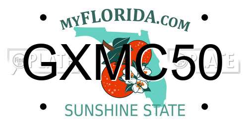 GXMC50 Florida License Plate