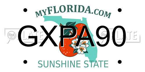 GXPA90 Florida License Plate