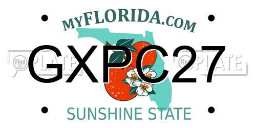GXPC27 Florida License Plate