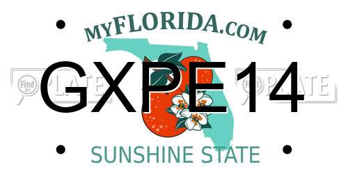 GXPE14 Florida License Plate