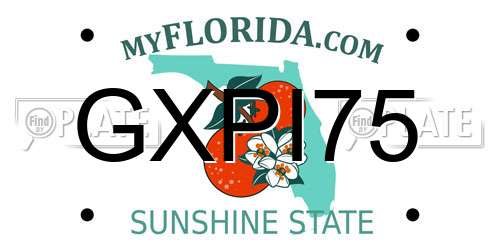 GXPI75 Florida License Plate