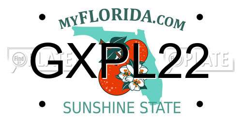 GXPL22 Florida License Plate
