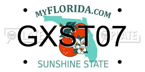 GXST07 Florida License Plate