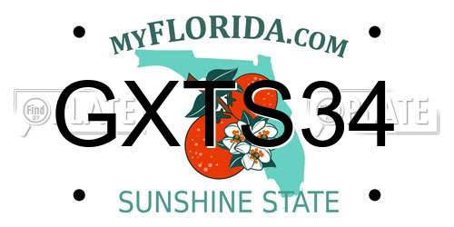 GXTS34 Florida License Plate