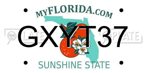 GXYT37 Florida License Plate