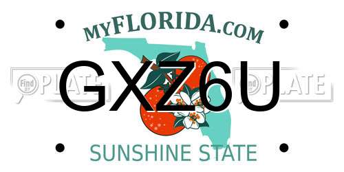 GXZ6U Florida License Plate
