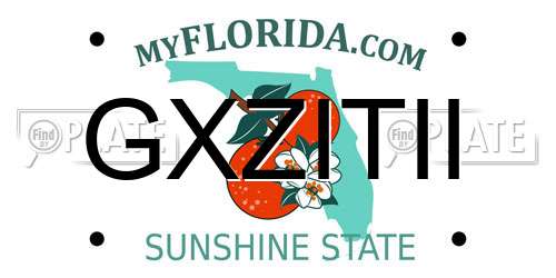 GXZITII Florida License Plate