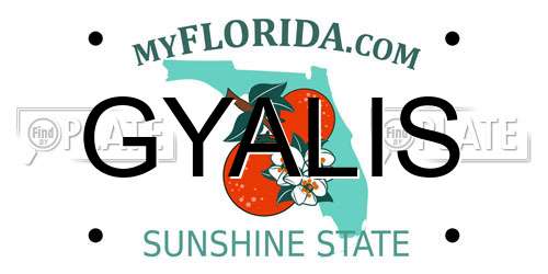 GYALIS Florida License Plate