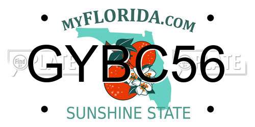 GYBC56 Florida License Plate