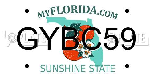 GYBC59 Florida License Plate