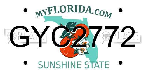 GYC2772 Florida License Plate