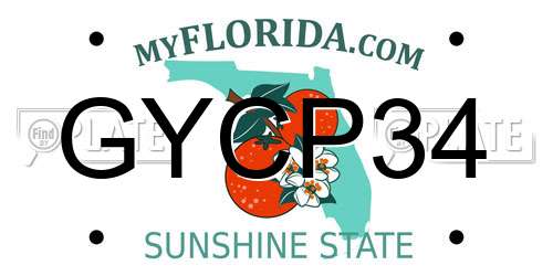 GYCP34 Florida License Plate