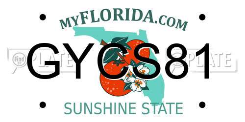 GYCS81 Florida License Plate