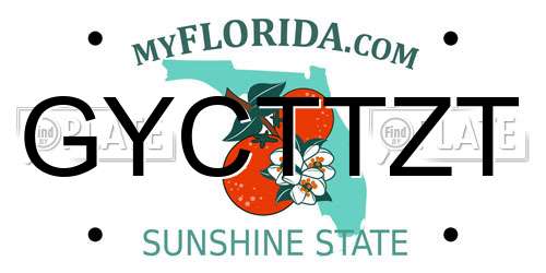 GYCTTZT Florida License Plate