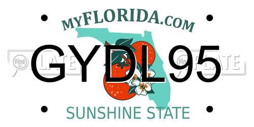 GYDL95 Florida License Plate