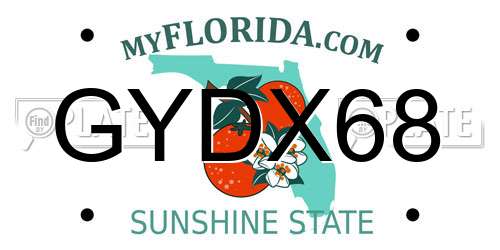 GYDX68 Florida License Plate