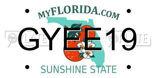 GYEE19 Florida License Plate