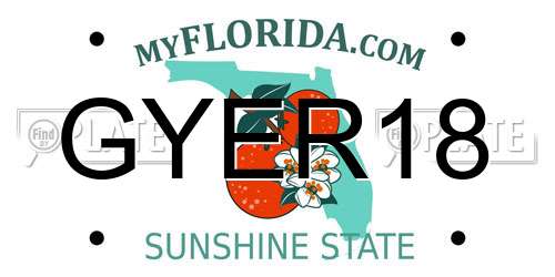 GYER18 Florida License Plate