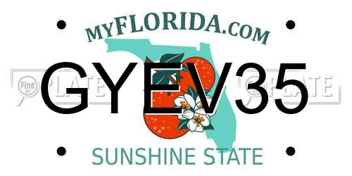 GYEV35 Florida License Plate