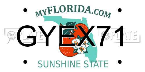 GYEX71 Florida License Plate