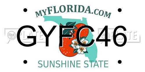 GYFC46 Florida License Plate